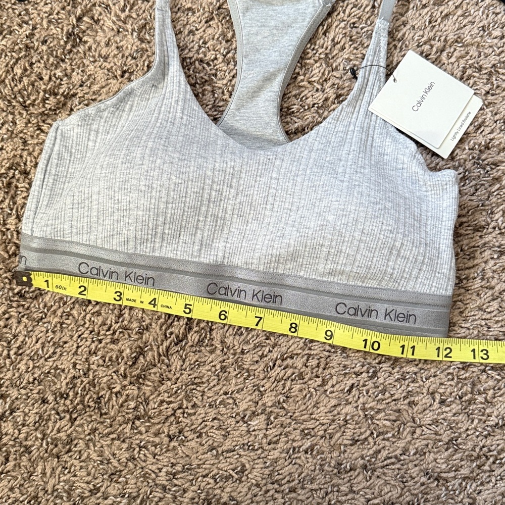 ▪️ Calvin Klein • Padded & Ribbed Bralette - Soft Gray • Juniors Medium - Picture 9 of 10